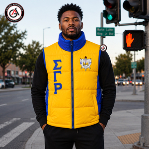 Veste sans manches Sigma Gamma Rho personnalisée coupe-vent écologique légère chaude et compressible pour homme grande taille hiver duveteuse - Product Image 4