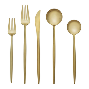 Ensemble de couverts modernes de luxe traditionnels en acier inoxydable, finition miroir, couteau, cuillère, fourchette, couverts durables à bas prix - Product Image 2