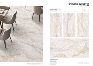 Baldosa de Porcelana Pulida de Diseño, Acabado Brillante, Formato Grande 600x1200, para Paredes y Pisos, Uso en Interiores y Exteriores - Product Image 3