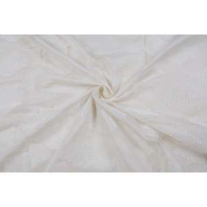 Tissu Chanderi Jacquard Teignable pour Broderie Blanc Cassé Géométrique Uni Largeur 44 Pouces Travail au Fil - Product Image 4