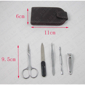 Premium 5 Piece Custom Color Stainless Steel Nail Care <b>Set</b> Private Label Manicure <b>Pedicure</b> Tools for Men Wholesale - Product Image 6