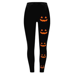 Halloween Paisley Print <b>Tummy</b> <b>Control</b> Shapewear High Waist Leggings Ankle-Length Elastic Stretch Knitted Spandex Women's - Product Image 3