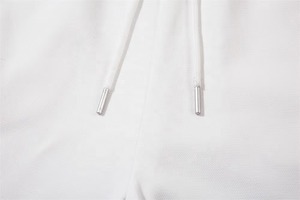 Shorts Bermuda Sportifs Blancs pour Hommes avec Rayures Latérales, Taille à Cordon, Tricotés, Respirants, Tenue Décontractée - Product Image 5