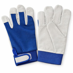 Gants de sécurité industriels en cuir avec paume en tissu pour travaux de perçage, outils électriques, atelier, construction, fabricant OEM - Product Image 1