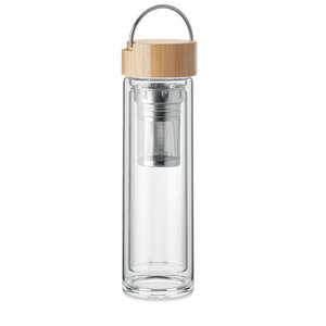 Batami 400ml Glass Drinkware Corporate Design <b>Tea</b> <b>Infuser</b> Bottle - Product Image 1