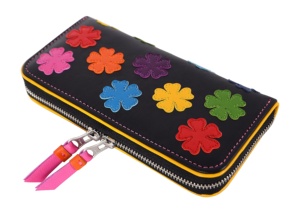 Pochette en cuir Nappa véritable imprimée sur mesure, motif floral, marque privée, fournisseur OEM/ODM en gros, accessoire de mode - Product Image 2