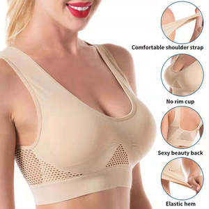 Women's High Support Seamless Satin Sports Bra-Customizable Fabric & Color Quick Dry Yoga Gym Activewear Bandeau <b>top</b> - Product Image 3