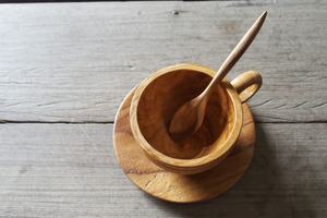 Taza de Café de Madera Natural, Tazas Hechas a Mano de Madera de Acacia para Beber Agua, Té, Taza de Café de Madera con Asa - Taza Tallada en Madera - Product Image 4