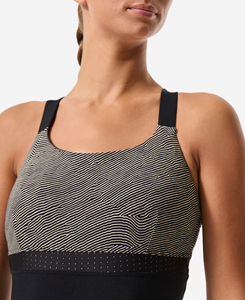 Womens <b>High</b> Waist Yoga Jumpsuit Sleeveless Criss-Cross Neck Geometric Print Quick Dry Spandex Nylon Spring Summer Minimalist Fit - Product Image 4