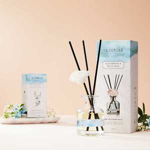 BLOOMING Reed <b>Diffuser</b> Home Fragrance Aroma Oil <b>Diffuser</b> Decorative <b>Room</b> <b>Scent</b> Set for Living <b>Room</b> Bedroom Office Interior - Product Image 2