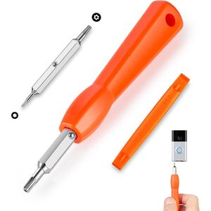 Cacciavite a doppia punta T6 T15 per la sostituzione di videocitofoni, telecamere Wi-Fi e cambio batteria, alta visibilità - Product Image 1