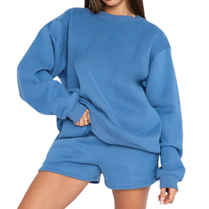 Ensemble décontracté 2 pièces en molleton pour femme, hauts longs unis, 100 % coton, écologique, séchage rapide, respirant - Product Image 3