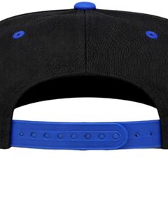 Gorra Snapback de Visera Plana Negra y Azul Rey, Ajustable, de Mezcla de Algodón, Estilo Urbano, Unisex, Casual, de Moda, al por Mayor - Product Image 6