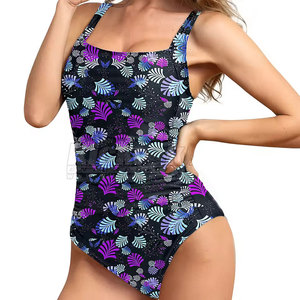 Traje de baño de una pieza para mujer, moderno, con correas ajustables, forro suave, diseño estampado, 1 pieza, perfecto para fiestas en la piscina, excursiones a la playa - Product Image 3
