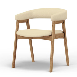 Sillón de Comedor Tapizado de Estilo Minimalista en Madera de Nogal Sólido para Decoración del Hogar y Muebles de Jardín - Product Image 2