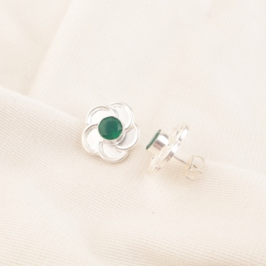 New Arrival 2026 Forest Heart <b>Green</b> Onyx Gemstone <b>Earring</b> 925 Sterling Silver Coated Jewellery For Women And Girls Wear - Product Image 2