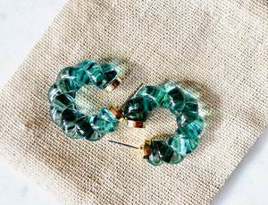 Summer Fashion Jewelry <b>Clear</b> Resin <b>Jelly</b> Twisted Gifts & Crafts Earrings Fashion Jewelry Hoop Earrings for Women - Product Image 1