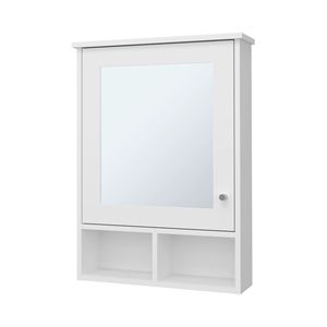 Armadietto Bianco per Medicinali con Anta e Specchio Inclusi, Set di Accessori per il Bagno - Product Image 3