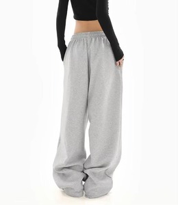 Pantalon Harem Noir Femme Taille Élastique Tricoté Coupe Ample Longueur Entière Décontracté Automne Large - Product Image 4