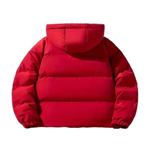 Factory Price Men's <b>Plus</b> <b>Size</b> Canvas Zipper Hooded Puffer <b>Jacket</b> Breathable <b>Waterproof</b> Lightweight Customized Design Printing - Product Image 2