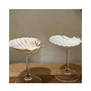 Verres décoratifs en coquillages naturels faits à la main, style côtier, vente en gros - Product Image 2