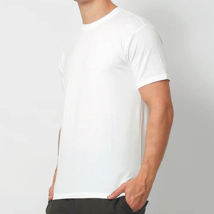 New 2023 Custom 100% Cotton Worsted Fabric Silk Screen Printed Men's Crew Neck <b>Short</b> Sleeve Loose Fit T-Shirt Front Logo - Product Image 5