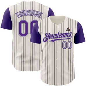 Camiseta de Béisbol Personalizada con Rayas Grises para Hombre, Uniforme de Equipo con Botones, Camisa Deportiva Corta de Algodón Orgánico Transpirable - Product Image 2