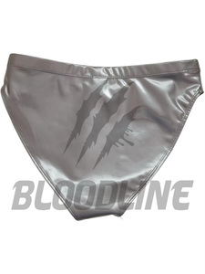 Men's Grey Camouflage Print Satin <b>Shorts</b> With Elastic Waist <b>Low</b> <b>Rise</b> Sporty Style - Product Image 3