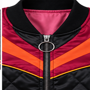 Chaqueta Bomber Personalizada de Estilo Urbano, Chaqueta Varsity Acolchada de Satén, Chaqueta Clásica Ligera Unisex con Cierre, Ropa Exterior de Marca Privada - Product Image 4