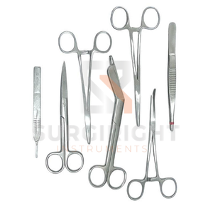 Juego de Instrumentos Quirúrgicos Menores de Acero Inoxidable con Bandeja Quirúrgica, Kit Médico Reutilizable para Cirugía General y Ginecología de Blush Surgical - Product Image 2