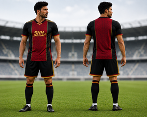 Custom Men's <b>Soccer</b> Team Football Uniforms Jersey Shorts Set Sublimation Printing Breathable Performance Sportswear 100% - Product Image 5