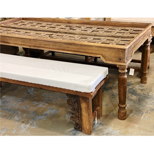 Juego de Mesa de Comedor de Madera Maciza al por Mayor con 2 Bancos, Muebles de Comedor de Madera para Restaurantes, Cafeterías, Hoteles y Hogar - Product Image 3