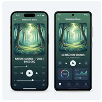 Aplicación de Música para Meditación RoyalCraft, Sonidos Relajantes, Música para Dormir, Calma la Mente, Alivio del Estrés, Stock Empresarial