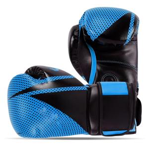 Gants d'entraînement de boxe en PU bleu avec fermeture Velcro pour adultes, arts martiaux, sports - Product Image 1