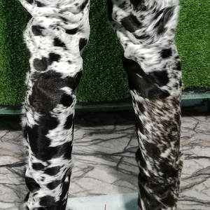 Cinturones de cuero genuino con pelo de vaca vintage unisex al por mayor, estilo urbano elegante para invierno - Product Image 5