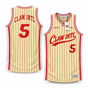 Maillot de basketball Claw Intl imprimé par transfert thermique, débardeur unisexe pour adolescents, respirant, design uni, 100 % polyester, séchage rapide - Product Image 6