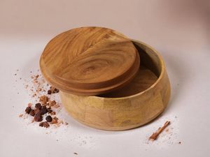 กล่องเก็บของไม้ทำมือ VEGA HOMES ลายแกะสลักสไตล์วาบิซาบิ ของขวัญงานฝีมือ - Product Image 2