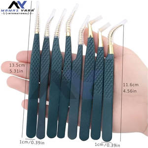 Pinzas para Pestañas de Volumen, Pinzas Profesionales de Acero Inoxidable para Cejas, Suministros Individuales, Juego de 7 Pinzas para Pestañas - Product Image 5