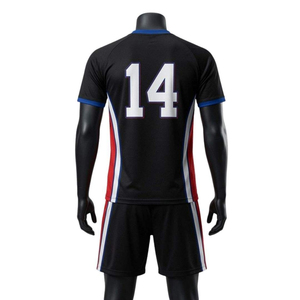 Conjunto de Camiseta y Pantalones Cortos de Netball Sublimados en Negro, Rojo y Blanco para Hombre, Uniforme Deportivo de Poliéster para Equipo, Ropa Deportiva Lateral, Uniforme de Netball para Hombre - Product Image 2