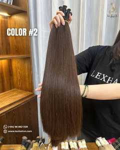 วิกผมตรงแบบมีเชือกผูกด้านหน้า สีผมทำสี  ผมแท้เวียดนาม  ถักสองชั้นด้วยเครื่องจักร สำหรับผู้หญิง - Product Image 3