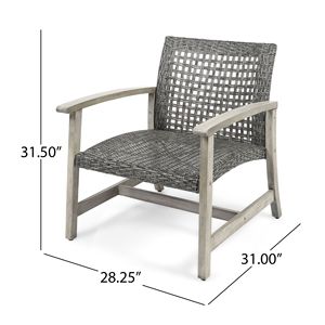 Poltrona Club Hampton in Legno e Vimini per Arredamento da Giardino - Product Image 6