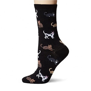 Chaussettes hautes au-dessus du genou pour femmes, en coton, multicolores, design personnalisé, grandes tailles - Product Image 2