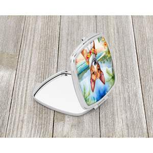 Basenji Luau miroir de maquillage de voyage compact miroir de poche pliant décoratif pour femmes et filles cadeau - Product Image 2