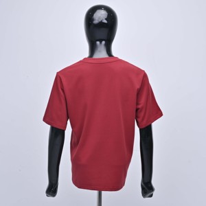 Women's <b>Red</b> Cotton Jersey Crew Neck Short Sleeve Elegant <b>Sequin</b> Embroidery Love Life Design T-Shirt Regular Fit All Seasons - Product Image 3