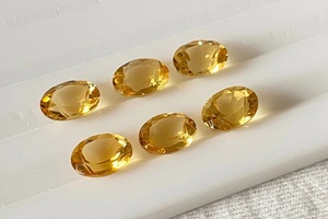 Piedra preciosa suelta de citrino natural facetada de corte ovalado de 10x8 mm - Gemas de citrino de alta calidad con tonos profundos para la elaboración de joyería - Product Image 4