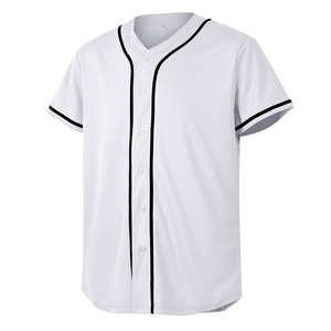 Hot <b>Sale</b> Blank Plain Baseball Jerseys Custom Polyester Mesh Breathable Wholesale Sportswear Summer Spring Half Sleeve Unisex - Product Image 1
