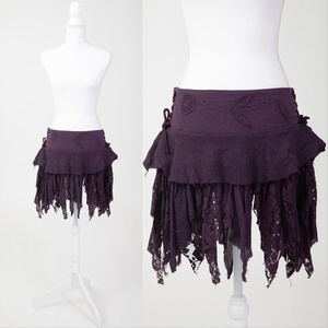 กระโปรงสไตล์โบฮีเมียนพิกซี่ – กระโปรงมินิแบบหลายชั้นพลิ้วไหว เหมาะสำหรับงานเทศกาลดนตรี สไตล์โบฮีเมียนที่เต็มไปด้วยพลัง - Product Image 2