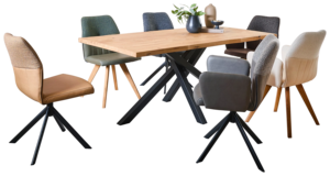Mesa de Comedor Clásica Industrial de Madera Maciza con Base de Metal, Muebles de Madera Modernos Hechos a Mano para Comedores de Hogar y Restaurantes - Product Image 6