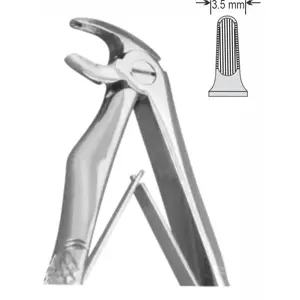 Instrumentos quirúrgicos dentales manuales para niños PATRÓN DE FOCEPS DE EXTRACCIÓN para implantes déntricos de extracción de raíces centrales superiores - Product Image 2