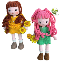 Muñeco de Ganchillo Creativo, Amigurumi, Juguete de Peluche, Estilo de Dibujos Animados, Muñeco de Hilo Creativo para Niñas, Regalo Navideño, Venta al por Mayor, Hecho a Mano